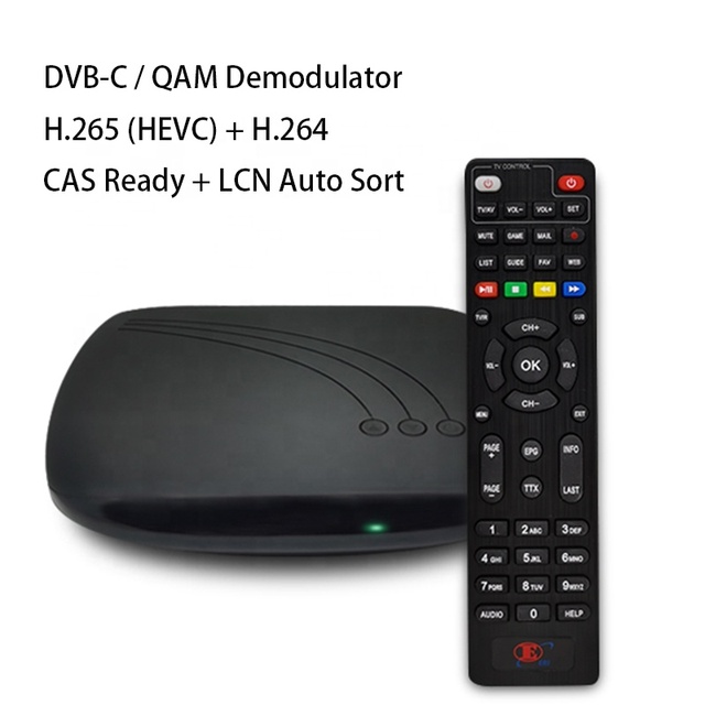 DVB-C HEVC Set Top Box Auto Scan OTA Upgrade HD AV USB for Operator Network ERI-DVBCHD008