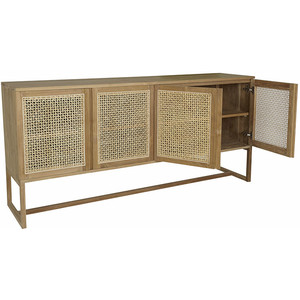 <span class=keywords><strong>Buffet</strong></span> à 4 portes en rotin et en canne - Product Image 3