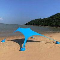 Tente de plage, abri pare-soleil, auvent en toile Wind Valley, tente de fête colorée en lycra pour festival Trance