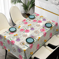 Nappe carrée en PVC tissé, jetable, imperméable, résistante à l'huile, imprimée par transfert thermique, style moderne, couleur personnalisable