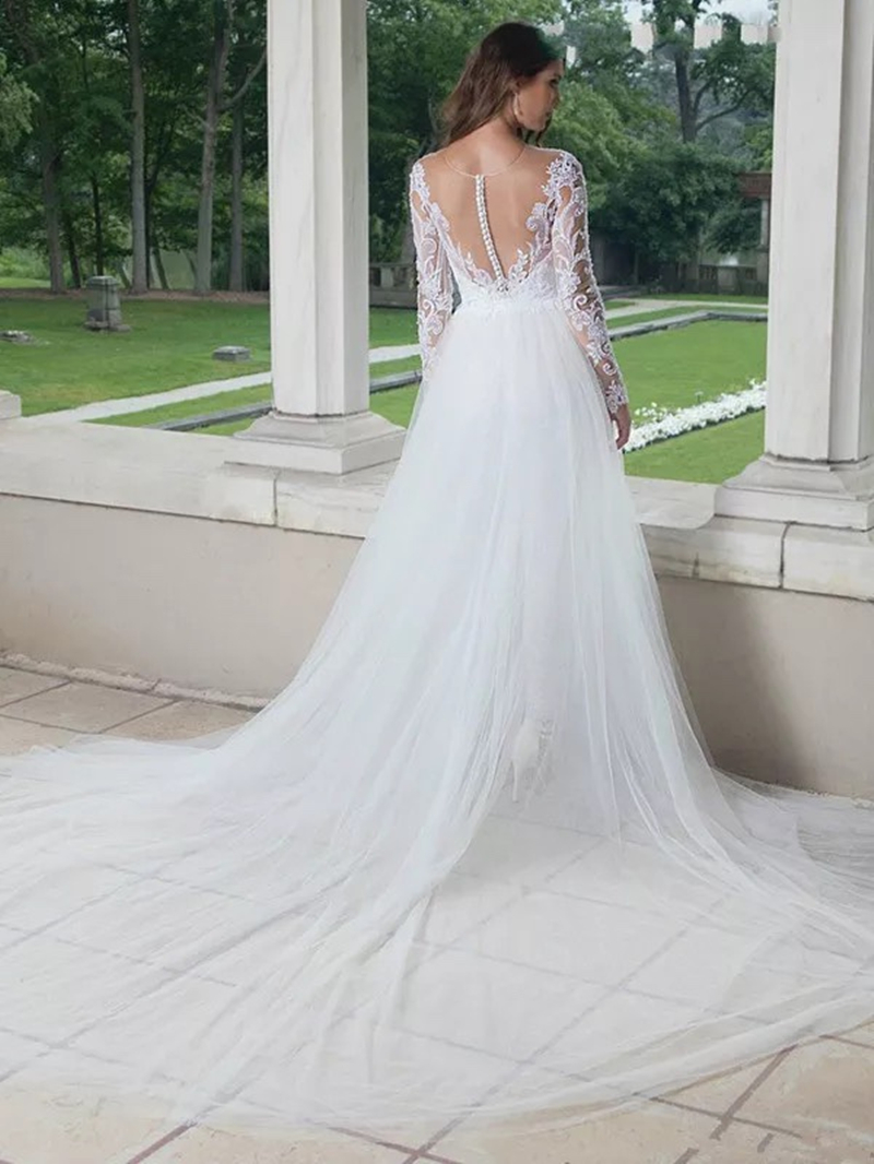 dress short from front long in back Lace Embroidery Sweetheart Satin Prom Dresses Front Short Long Back main image 1