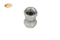 Adaptateur hydraulique à sertir en acier au carbone haute pression, filetage britannique BSPP femelle, cône à 60 degrés, raccords de tuyau 3B
