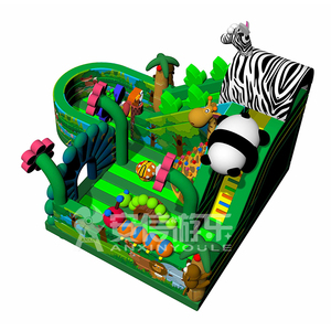 <span class=keywords><strong>Parque</strong></span> de juegos inflable para niños pequeños, <span class=keywords><strong>parque</strong></span> de <span class=keywords><strong>animales</strong></span> inflable de PVC, grande, a la venta - Product Image 4