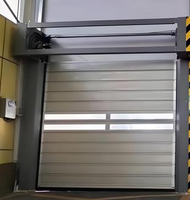 Porte rapide spirale commerciale en acier inoxydable pour garage, ouverture latérale électrique, fonction coupe-vent pour parking