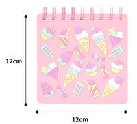 Mini Niedliches Kawaii Eiscreme-Notizbuch Individuelles Notizbuch Silikon-Notizbuch