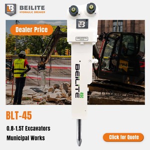 Beilite BLT-45B 0.8-1.5t Mini Excavator <strong>Hydraulic</strong> <strong>Breaker</strong> with Pump 45mm Chisel 140 Bar Pressure for Mining &amp; Demolition - Product Image 1