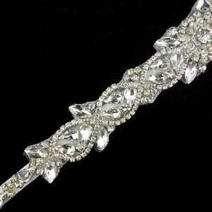 Cinturón con adorno de diamantes de imitación para dama de honor, cinturón de boda de cristal, impresionante, extra largo - Product Image 5