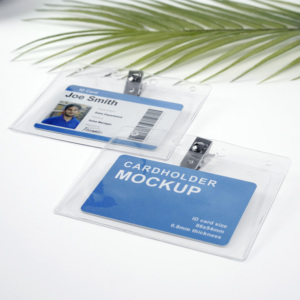 <span class=keywords><strong>Porta</strong></span> <span class=keywords><strong>Badge</strong></span> per carta d'identità personalizzato di prossimità flessibile trasparente orizzontale in PVC <span class=keywords><strong>con</strong></span> <span class=keywords><strong>clip</strong></span> - Product Image 5