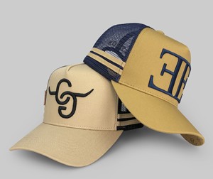 Cappello da camionista con ricamo a corona alta con Logo a strisce laterali cappellini ricamati per uomo e donna cappelli da camionista estivi - Product Image 4