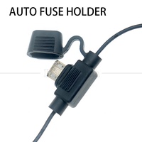 Cable de alimentación con fusible de 12V CC, conductor de cobre con aislamiento de PVC, de 5.5x2.1mm a pinzas de cocodrilo, para cámara de rastreo