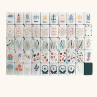 Collection de Noël pour la maison : Jeu de Mahjong américain gravé, 160 tuiles en acrylique, ensemble de luxe