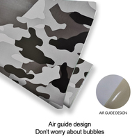 Film adhésif camouflage noir et argenté pour camion, 4,98 pi x 91 pi, motif canard arctique, pour habillage de véhicule, vente en gros