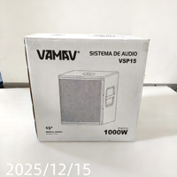 [VAMAV VSP15] Caisson de basses actif en bois de 15 pouces, système audio professionnel de scène, 500W RMS, concerts, événements, DJ, système audio, Bocinas Bar