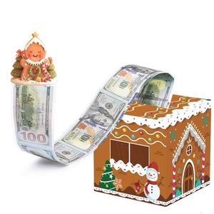 क्रिसमस हेलोलीन आश्चर्य पार्टी सजावट उपहार बॉक्स बॉक्स से बने नकद भंडारण के लिए मुद्रांकन के साथ - Product Image 1