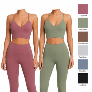 Sujetador Deportivo de Yoga de Alta Sujeción para Mujer <span class=keywords><strong>XINO</strong></span>, Elástico en Cuatro Direcciones, Spandex/Nylon Ecológico, Antibacteriano, Absorbe la Humedad - Product Image 2