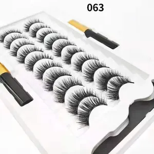 Private Label Magnet Lash Magnetic Lashes Box Packaging And Eyeliner Set Kit False Mink Magnetic Eyelashes with Liner Tweezers