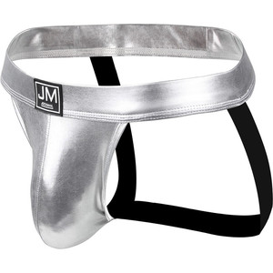 SZFY-JM295 <span class=keywords><strong>Jockmail</strong></span> hommes Sexy taille basse G-String sous-vêtements brillant Imitation cuir pénis saillant amélioré Gay Jockstrap - Product Image 2