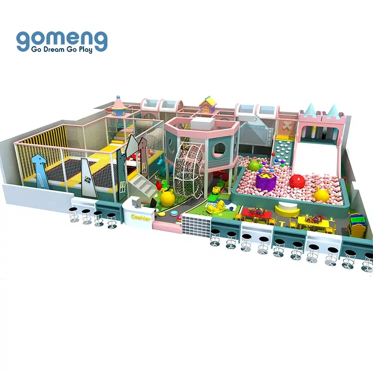Parque infantil comercial de brincar macio multicolorido para crianças, parque de diversões para crianças, passeios em ambientes internos