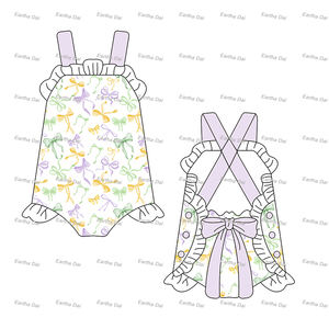 Abbigliamento per <span class=keywords><strong>Bambina</strong></span>, Tutina Estiva con Stampa Floreale, Volant e Pizzo Traforato, Pagliaccetto a Bolle per Neonata, Outfit per <span class=keywords><strong>Bambina</strong></span> - Product Image 3