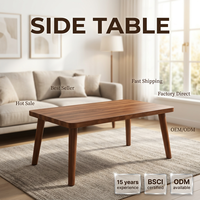 Table basse moderne en bois massif de style nordique pour salon, meubles de maison avec rangement multifonctionnel et design écologique