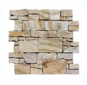 Kumtaşı yığını taş fayans çin dış duvar özelleştirilmiş panel imalatı fiyat