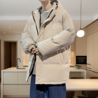 Nouvelle veste en duvet pour homme pour l'hiver, écologique, respirante, décontractée, chaude, avec capuche et logo personnalisable
