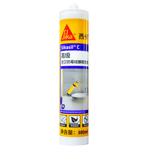 Scellant en <span class=keywords><strong>silicone</strong></span> imperméable anti-moisissure <span class=keywords><strong>Sika</strong></span> C pour cuisine et salle de bain, colle neutre, respectueux de l'environnement, sans odeur, intérieur et extérieur - Product Image 5