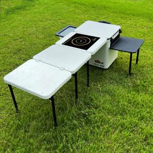 Portable Outdoor <strong>Camping</strong> Kitchen Station with Sink &amp; <strong>Storage</strong> Cabinets Foldable All-in-One <strong>Unit</strong> for RV Car <strong>Camping</strong> - Product Image 6