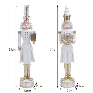 Redeco Nouveau Unique Blanc De Noël Noyer Soldat Ornements Résine De Noël <span class=keywords><strong>Casse</strong></span>-<span class=keywords><strong>Noisette</strong></span> Figurine Pour Cadeaux Décoration De <span class=keywords><strong>La</strong></span> Maison - Product Image 6