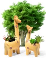 Pot de fleurs en céramique en forme de girafe - Jardinière de girafe d'intérieur pour des présentations de plantes mignonnes et uniques Autres animaux mignons à thème pour la décoration de la maison
