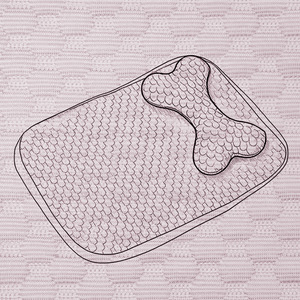 Cooling <b>Pet</b> Mat Rectangle Fabric Cat Bed Pad With <b>Pillow</b> S45x35 M55x40 L65x50 XL80x60 - Product Image 1