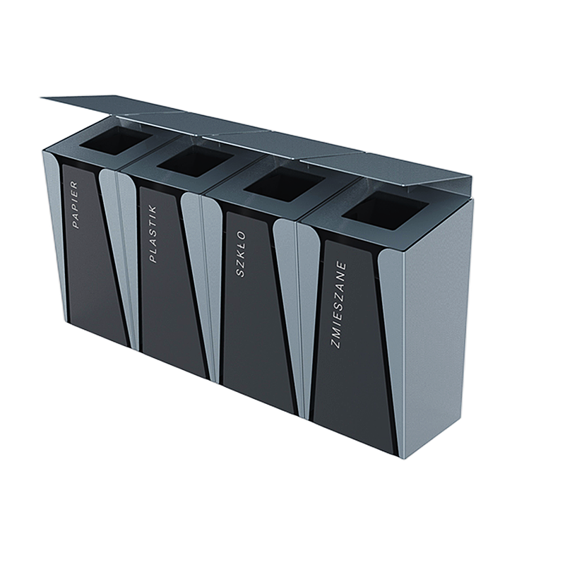 Street Park Station Garden Metal stainless steel Outdoor Litter Waste Recycle Rubbish Bin Commercial Trash Can