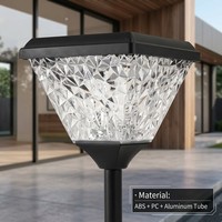 Lampes solaires de jardin IP65 étanches, petites lampes carrées SMD, télécommande automatique, éclairage extérieur pour allée, cour, jardin, lampes solaires pour chemin de jardin