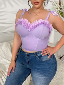 Lotus Leaf Edge Bow Suspender Corset Oversized Slim Fit Efecto adelgazante usado en el exterior y corsé corto en el interior - Product Image 2