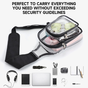 Trasparente da <span class=keywords><strong>uomo</strong></span> in PVC zaino <span class=keywords><strong>monospalla</strong></span> da viaggio visive tracolla borsa a tracolla a tracolla - Product Image 3