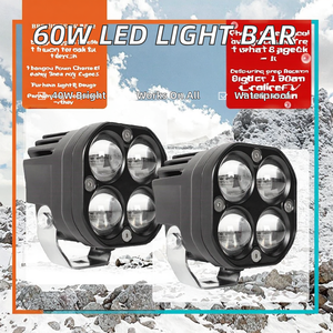 ไฟส่องสว่างสำหรับรถยนต์ 40W 4 ชุด 3 นิ้ว LED แบบกันน้ำ 12V 24V แสงสปอตและฟลัดแบบคอมโบ สำหรับรถยนต์ซูซูกิและรถยนต์ทั่วไป - Product Image 2