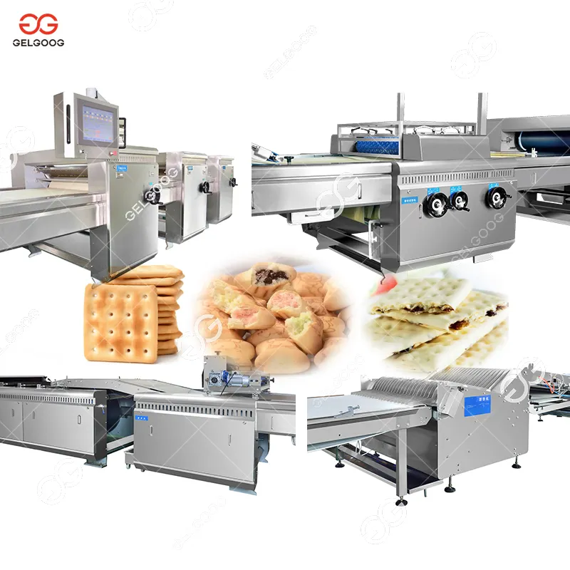 Automatic High Production Cookie Biscuit Manufacturing Lines Sandwich Biscuit Making Machine For Sale