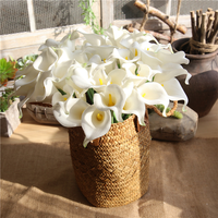 Lys calla blancs de haute qualité décoratif Real Touch blanc mariage décoration de la maison Pu fleurs artificielles Calla Lily