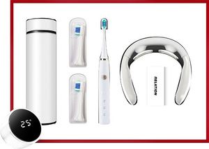 2024 artículos de regalo creativos, Impresión de logotipo que envía a los clientes vida práctico cepillo de dientes eléctrico taza térmica 9 en 1 Juego de regalo de negocios/ - Product Image 3