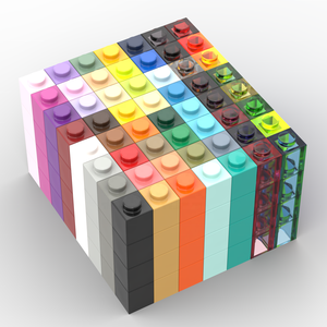 BEBRICKS Série de pièces de construction 3005 Briques 1x1 Blocs de construction Jouet Pièce de base MOC Ensemble de plaques pour garçons et filles Créer - Product Image 1