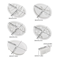 AINIKA – Lot de 50 moules à gâteau en silicone, forme irrégulière, légers, écologiques, colorés, pour décoration intérieure, de Shandong