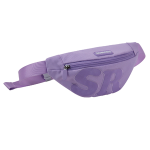 SENDA Custom Simple Nylon Student Pencil Case with SR Logo Purple Color Water-Resistant Design for <b>School</b> Stationery Storage - Product Image 3