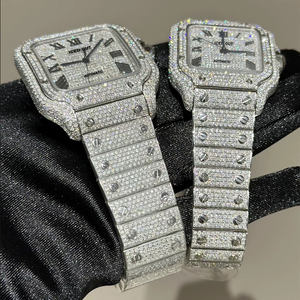 Montres-bracelets de luxe personnalisées en moissanite avec buste en diamant Montre mécanique Hip Hop glacée pour hommes - Product Image 4