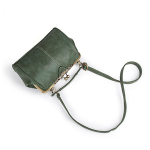 Nouveau Vintage chic Pu sacs à main rétro baiser serrure unique épaule sacs à bandoulière femmes en cuir mat britannique rétro <span class=keywords><strong>sac</strong></span> de messager - Product Image 2