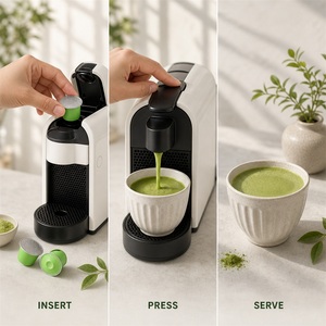 Capsules de matcha Clean Label compatibles avec les machines Nespresso, énergie saine, portions individuelles, capsules de thé vert, commande en gros - Product Image 3