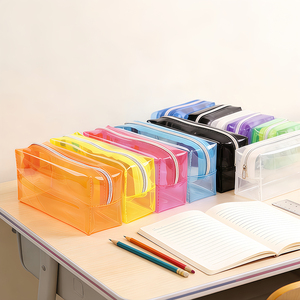 Bolsa de Almacenamiento de Plástico Transparente con Cierre, Personalizada con Diseño de Animales, Impermeable, para Material Escolar, Estuche para Lápices, Estuche para Lápices de Plástico Bonito para Niños - Product Image 5