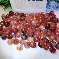 Pierre de guérison polie de haute qualité cristaux de dégringolade Quartz gravier arc-en-ciel rouge feu Quartz Tumble Stone