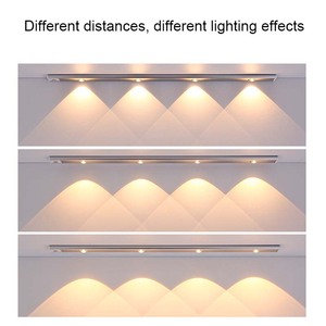 Luces Nocturnas LED Ultrafinas, Luz Debajo del Gabinete con Sensor de Movimiento, USB Inalámbrico para Cocina, Armario, Dormitorio, Iluminación Interior Magnética - Product Image 2
