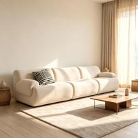 Ensemble de canapés modulaires en cuir véritable de style nordique minimaliste Biaoguan YS020 |   Garantie de 3 ans, design compressé sous vide, bois, acier inoxydable