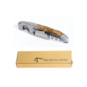 Solid Wood And Stainless Steel Wine <b>Opener</b> With Shadow Wood Handle Multifunctional Household Corkscrew For Wine Bottle Opening - Product Image 4